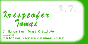 krisztofer tomai business card